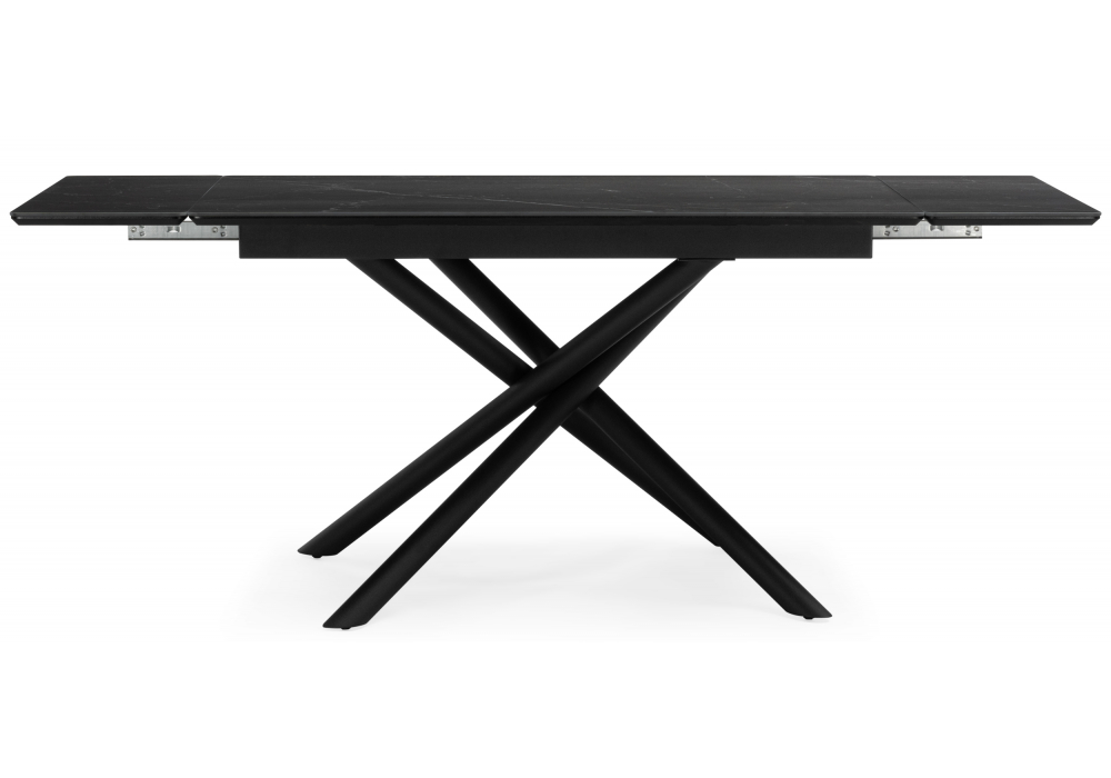 фото керамический стол 140(200)х80 раскладной woodville мэриан shakespeare black / черный 625723 | 220svet.ru