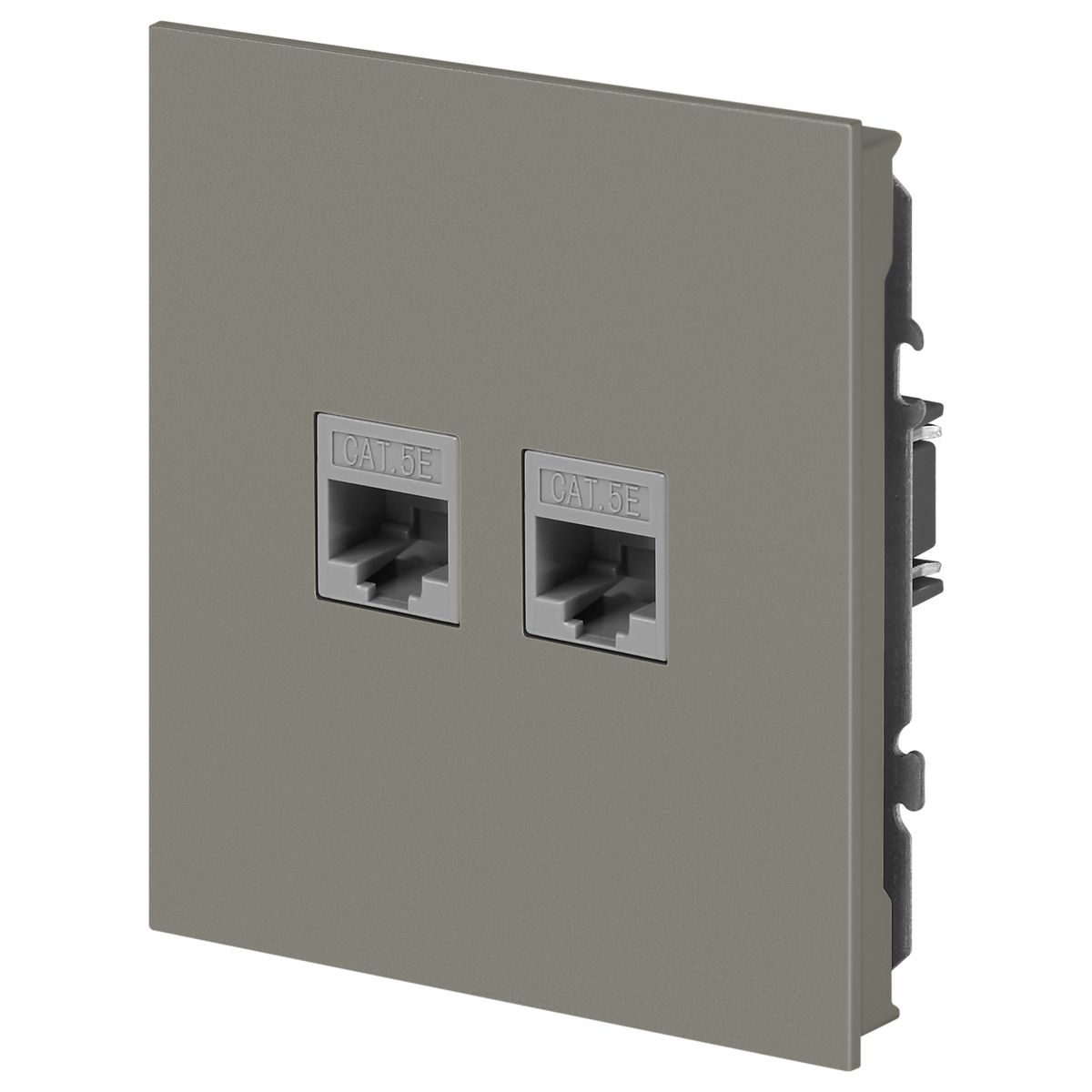 фото розетка эра arktik 16-3108-07 информационная двойная 2xrj45 титан б0070490 | 220svet.ru