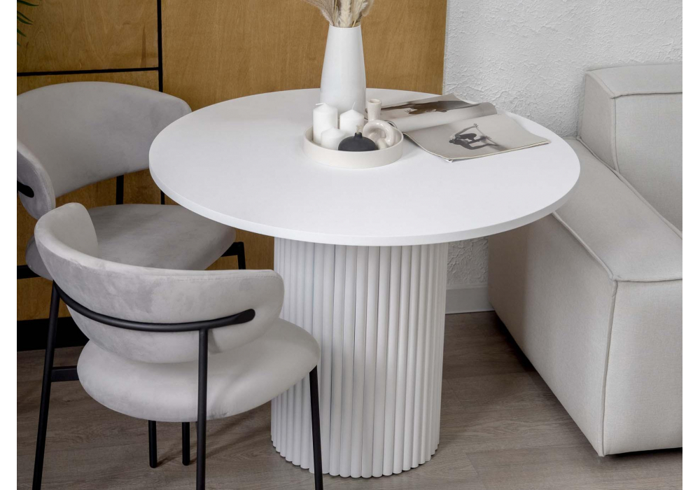 фото стол деревянный woodville барел 90 белый 619885 | 220svet.ru