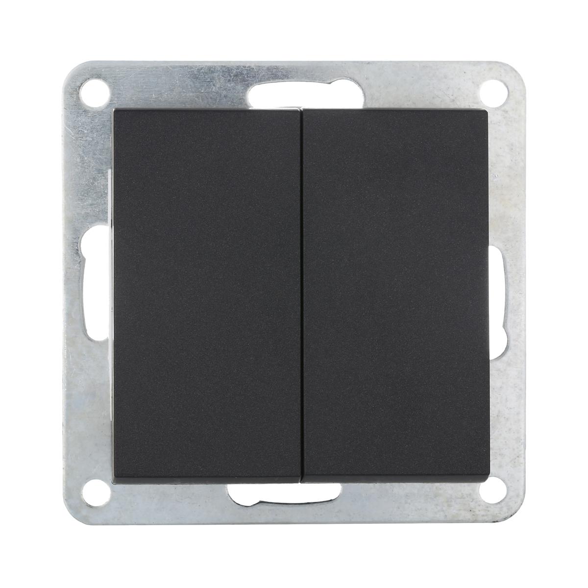 фото выключатель lk studio 2-кл.(схема 5) 16 a, 250 b (черный бархат) lk80 841108-1 | 220svet.ru