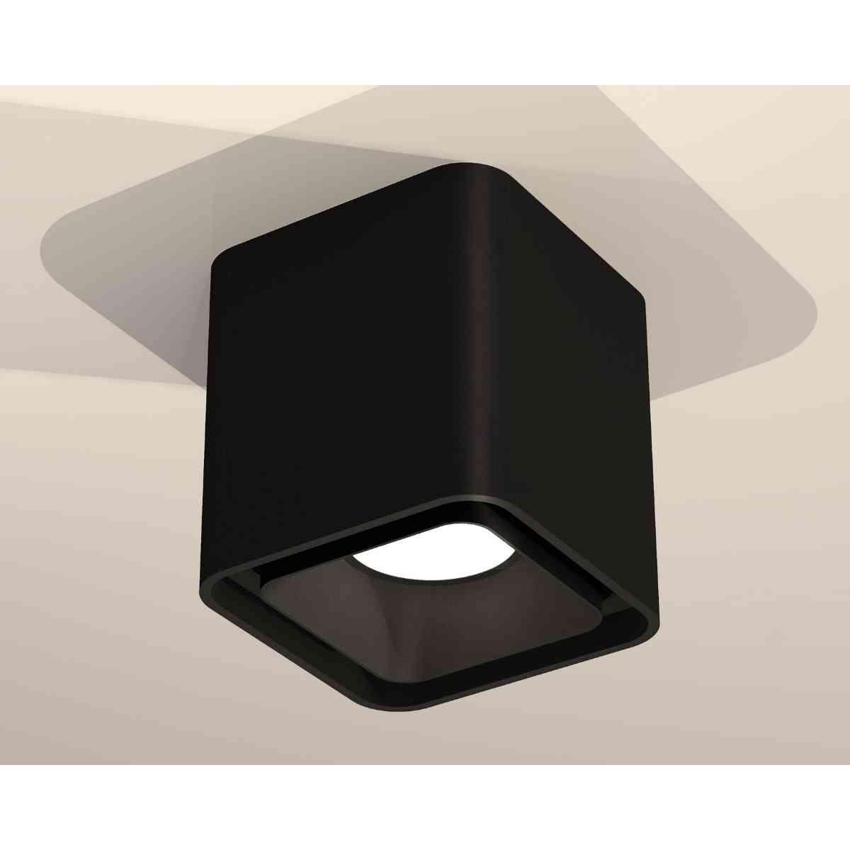фото комплект накладного светильника ambrella light techno spot xs7841002 sbk черный песок (c7841, n7702) | 220svet.ru