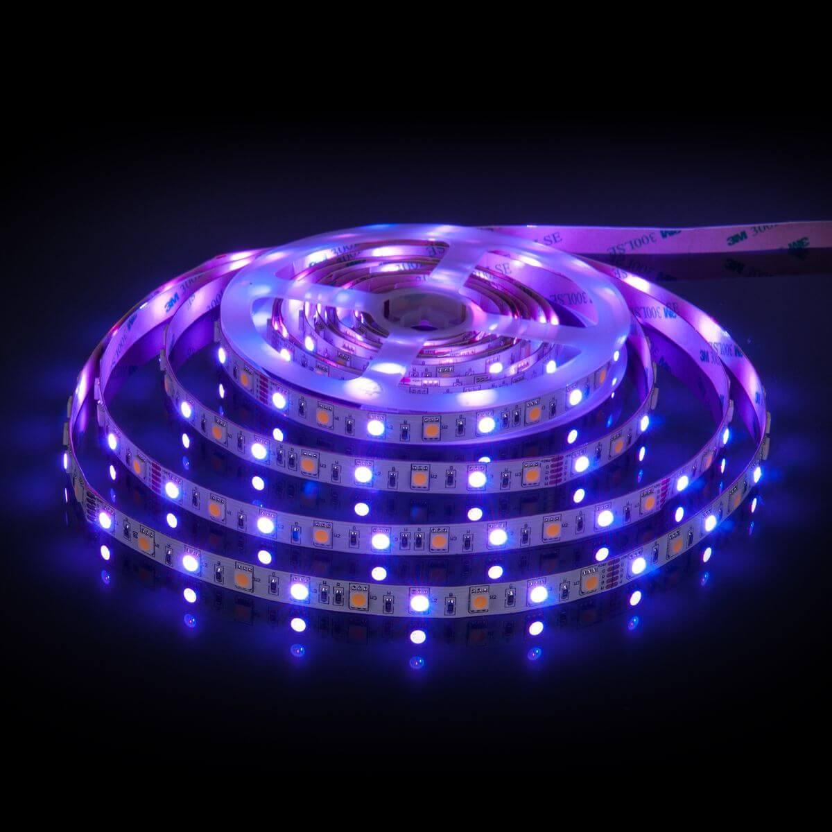 фото светодиодная лента elektrostandard 14,4w/m 60led/m 5050smd mix rgb/теплый белый 5m a053728 | 220svet.ru