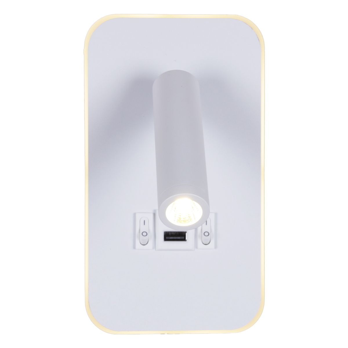 фото настенный светодиодный светильник reluce 86204-9.2-001kt led12w+usb wt | 220svet.ru