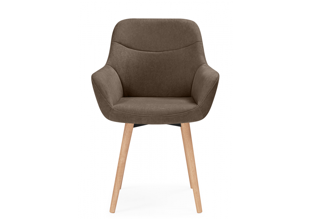 фото стул деревянный поворотный woodville флюид 360 коричневый (glory 08) / светлое дерево 642989 | 220svet.ru