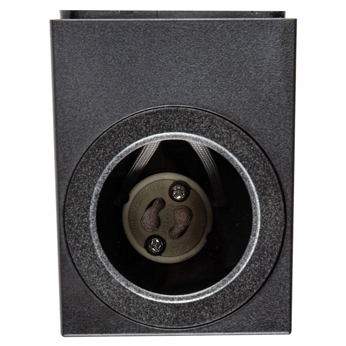 фото уличный настенный светильник uniel uul-p41a 6w/gu10 ip65 black ul-00010512 | 220svet.ru