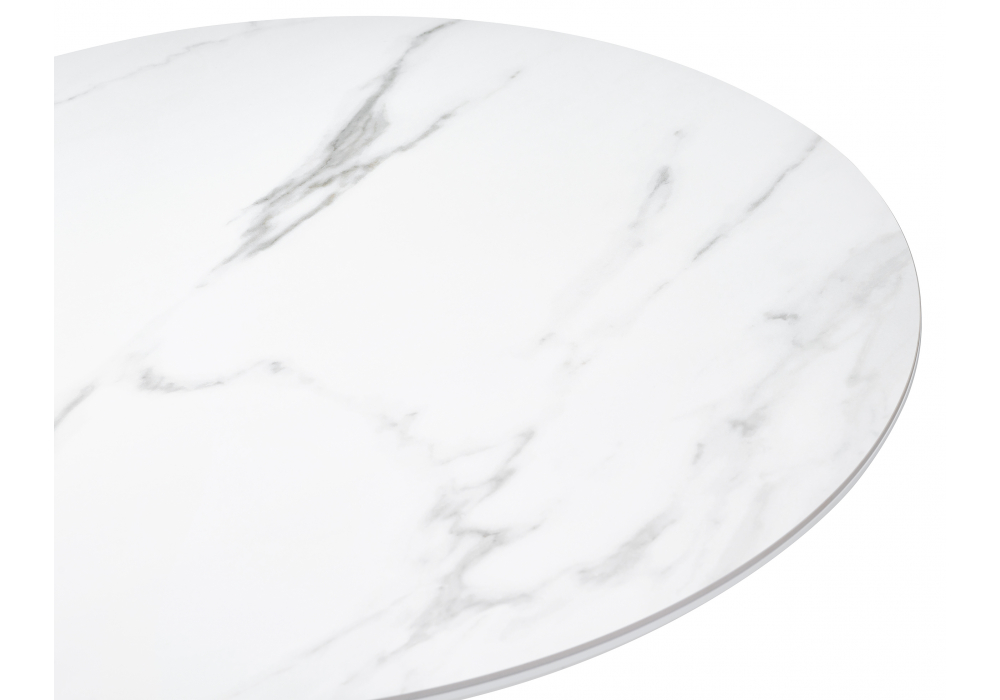 фото керамический стол woodville тулип белый мрамор 600709 | 220svet.ru