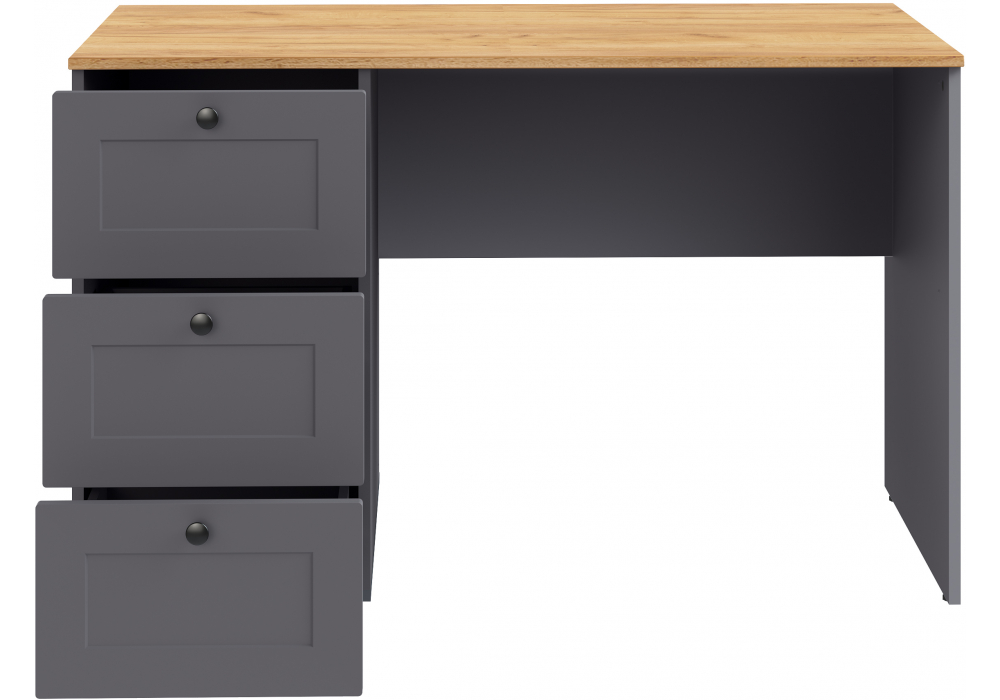 фото письменный стол woodville опра серый графит / дуб золотой craft 676811 | 220svet.ru