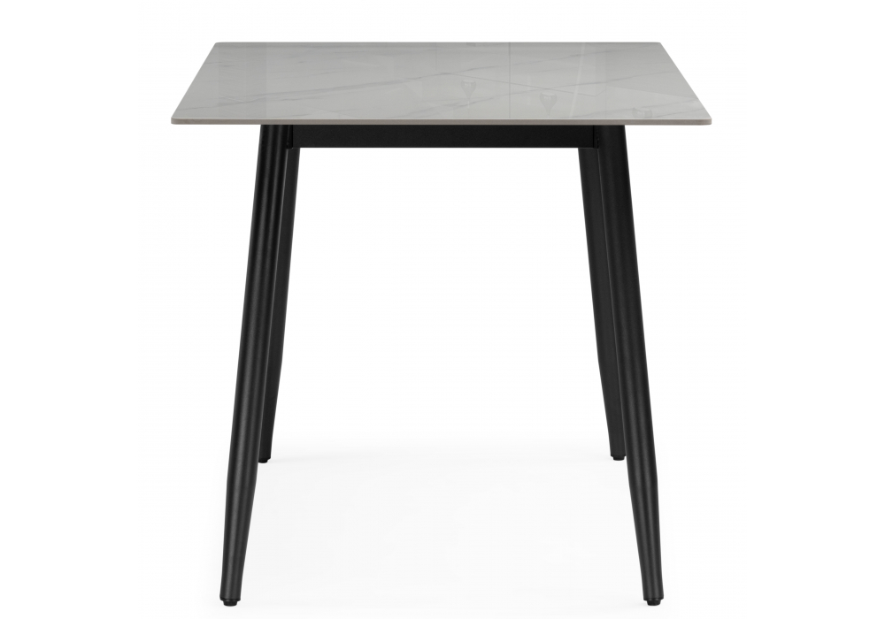 фото керамический стол woodville rio 15906 белый мрамор-черный | 220svet.ru