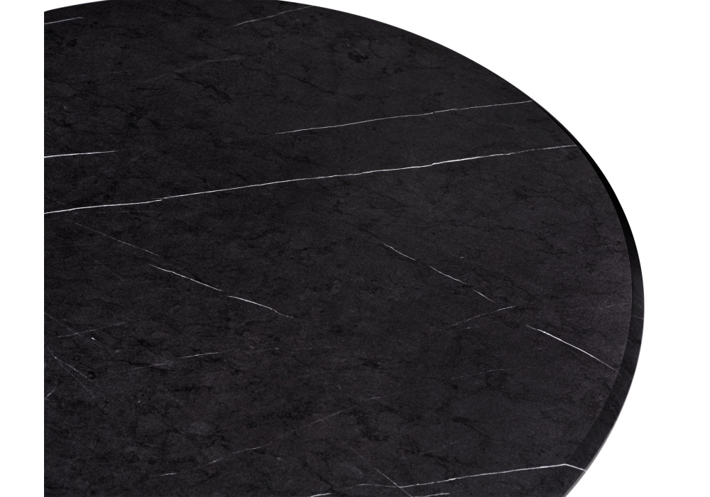 фото стол деревянный woodville тулип 90х73 мрамор черный / черный 530835 | 220svet.ru