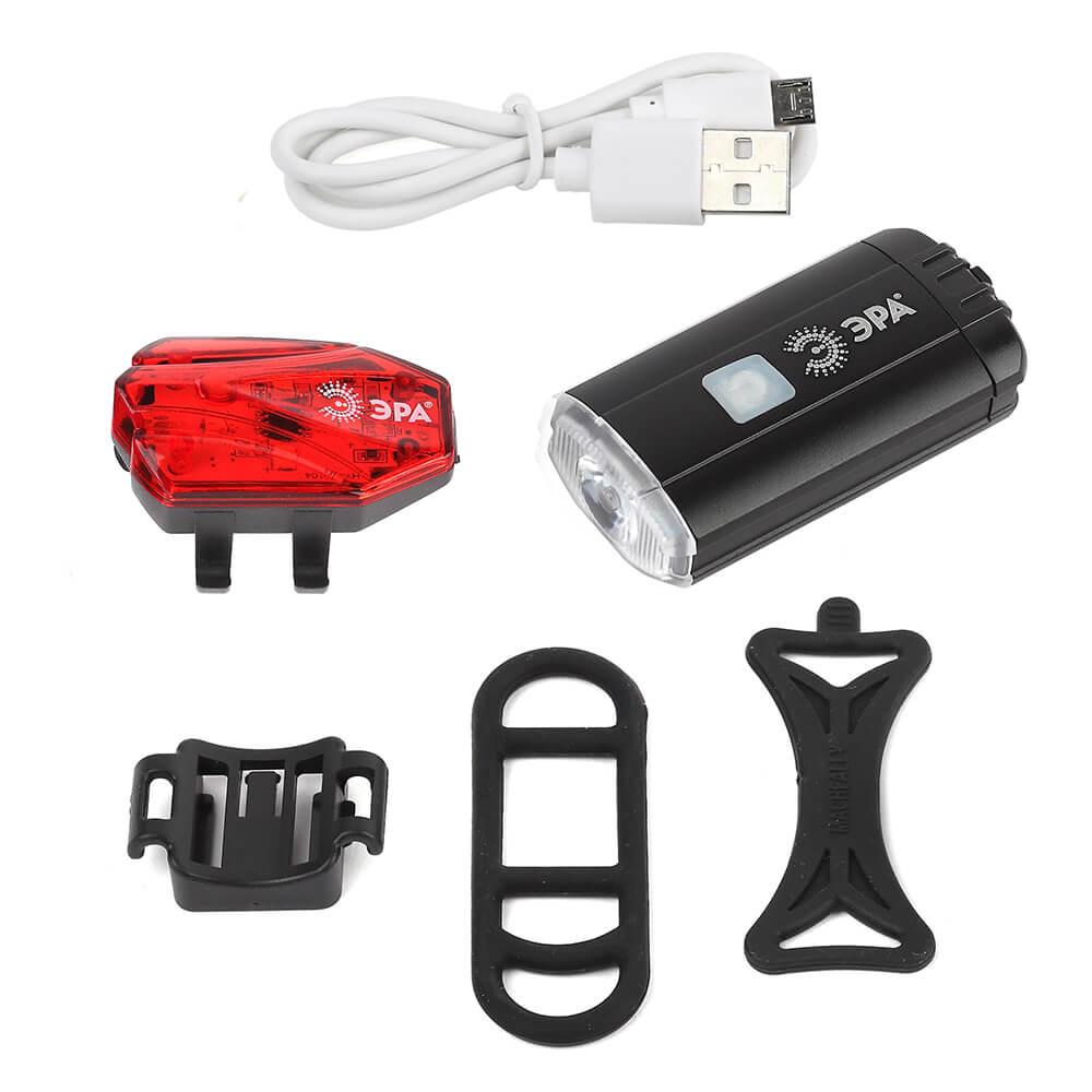 фото велосипедный светодиодный фонарь эра аккумуляторный 183х143х57 130лм va-801 б0039624 | 220svet.ru