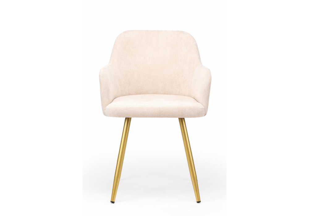 фото стул на металлокаркасе woodville инфини латте (ocean 003) / золотой 631765 | 220svet.ru