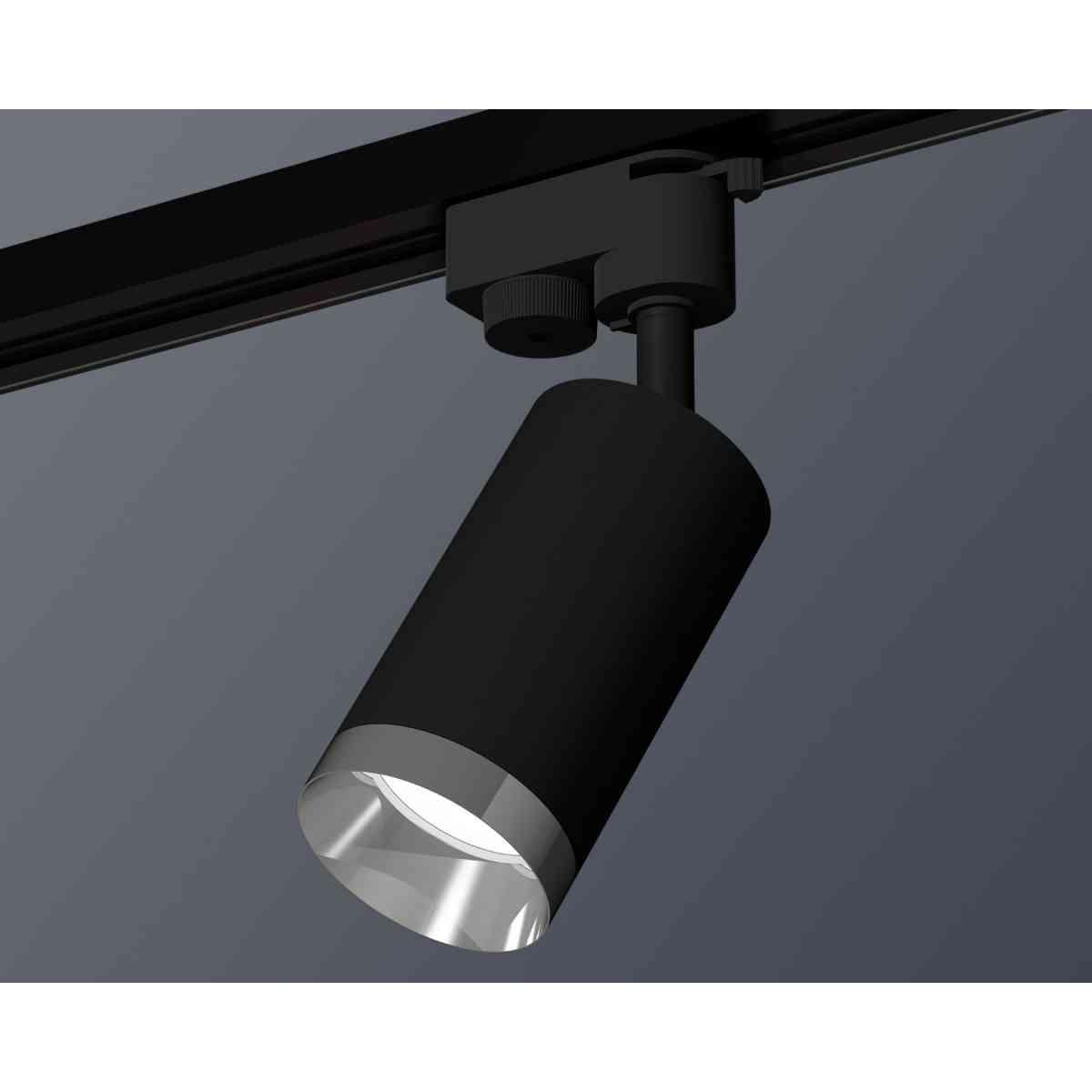 фото комплект трекового светильника ambrella light track system xt6323062 sbk/psl черный песок/серебро полированное (a2521, c6323, n6132) | 220svet.ru