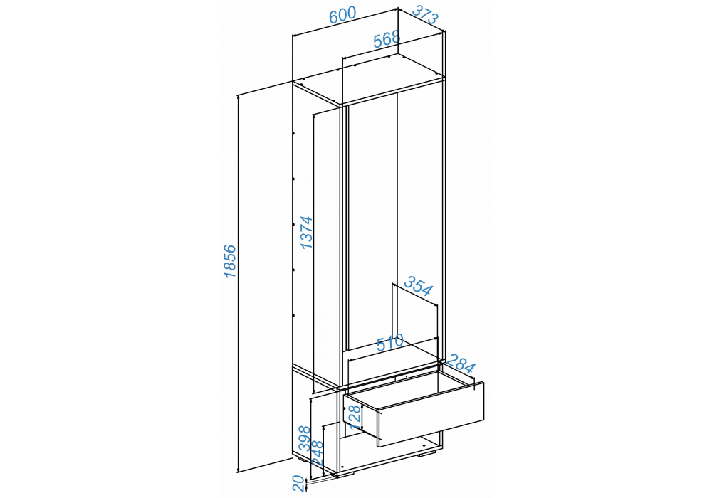 фото прихожая woodville роут белый / графит 615371 | 220svet.ru