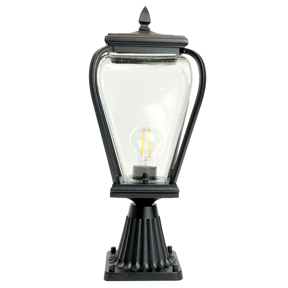 фото светильник садово-парковый feron pl744  на постамент 60w 230v e27, черный 51275 | 220svet.ru