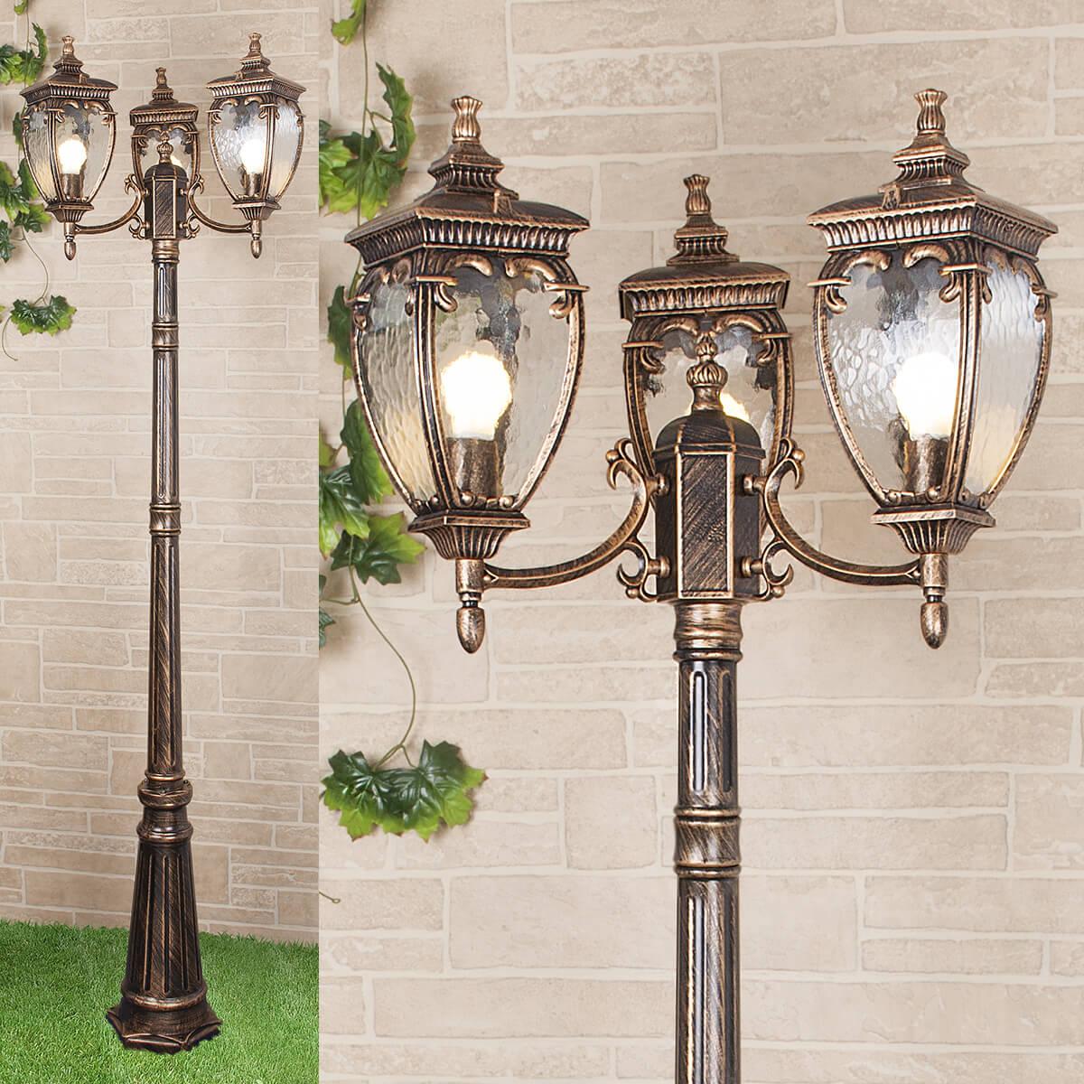 фото садово-парковый светильник elektrostandard andromeda f/3 (glyf-8024f/3) a028000 | 220svet.ru