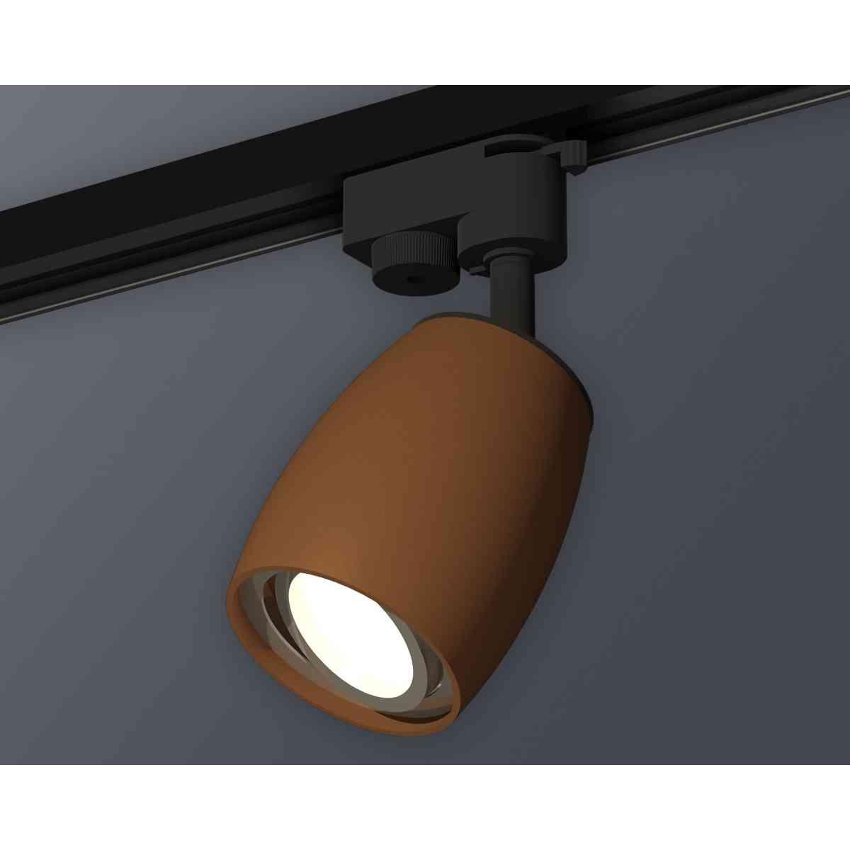 фото комплект трекового светильника ambrella light xt1124003 scf/psl кофе песок/серебро полированное (a2521, c1124, n7003) | 220svet.ru