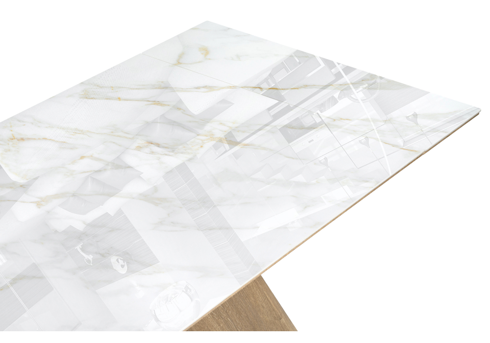 фото керамический стол раскладной woodville ливи carla larkin / черный дуб монтана 588022 | 220svet.ru