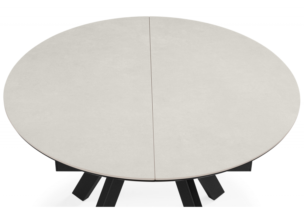 фото керамический стол раздвижной woodville трейси 90 carmen light gray / черный 664951 | 220svet.ru