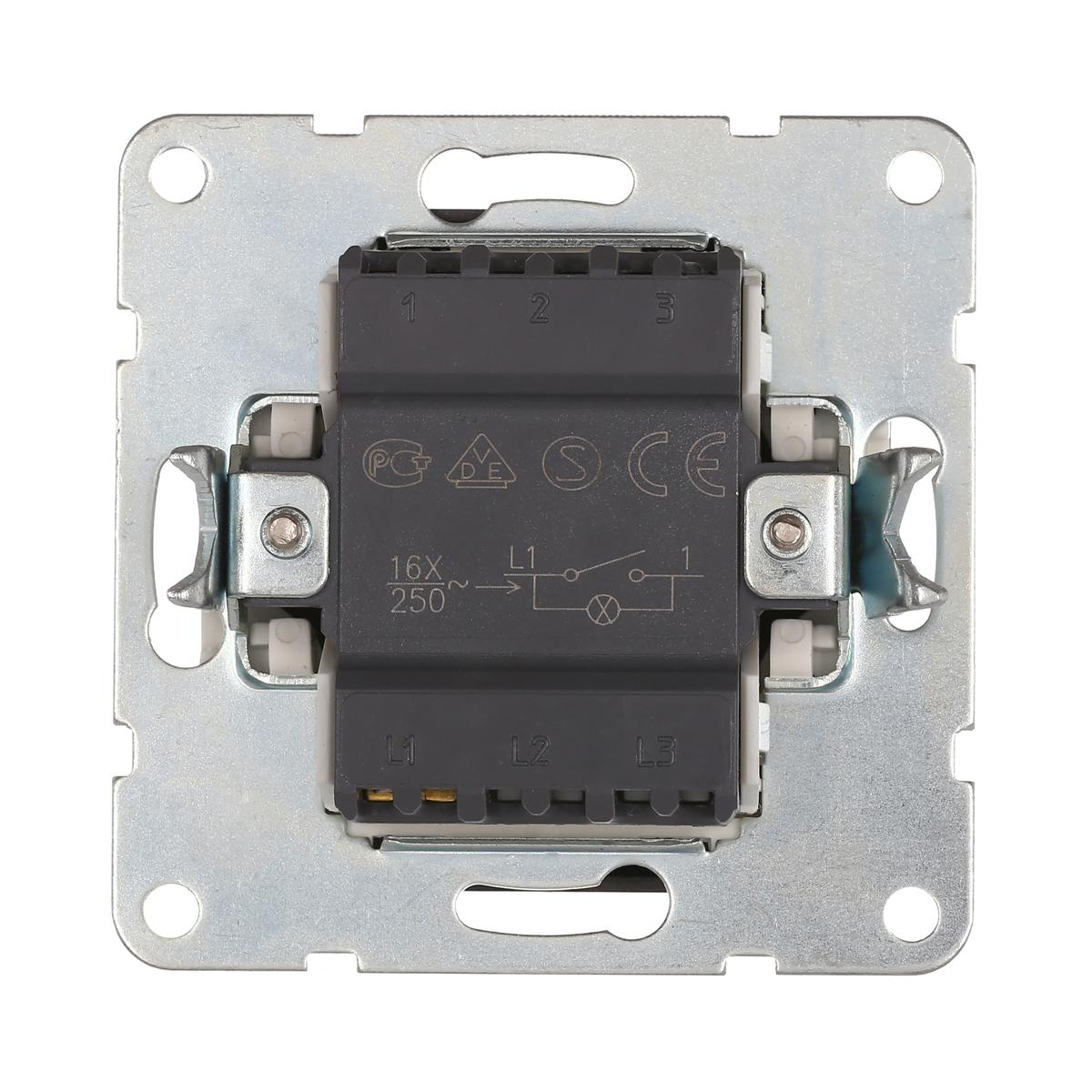 фото выключатель lk studio 1-кл., c индикатором (схема 1l) 16 a, 250 b (черный бархат) lk60 860208-1 | 220svet.ru