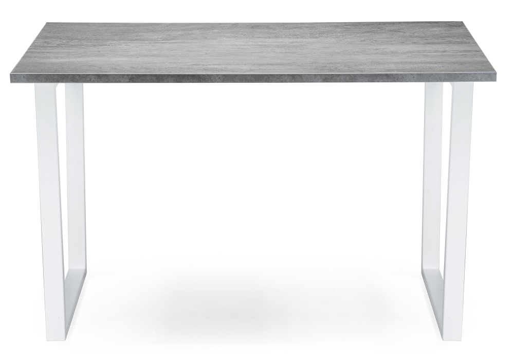 фото стол деревянный woodville лота лофт 140 25 мм бетон / белый матовый 489653 | 220svet.ru