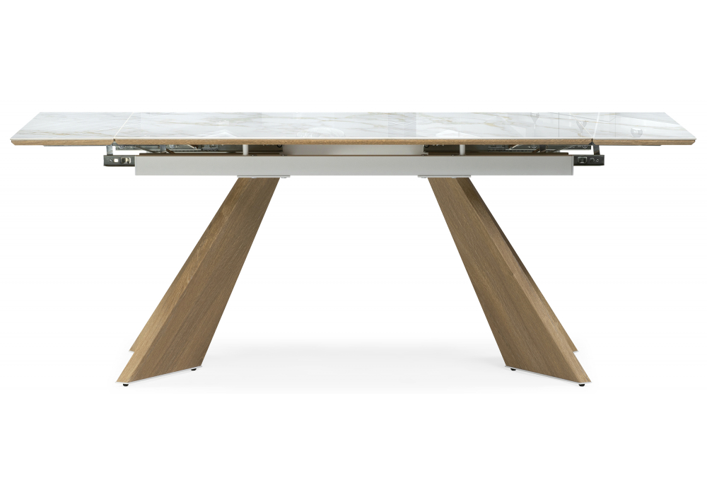 фото керамический стол раскладной woodville ливи carla larkin / черный дуб монтана 588022 | 220svet.ru