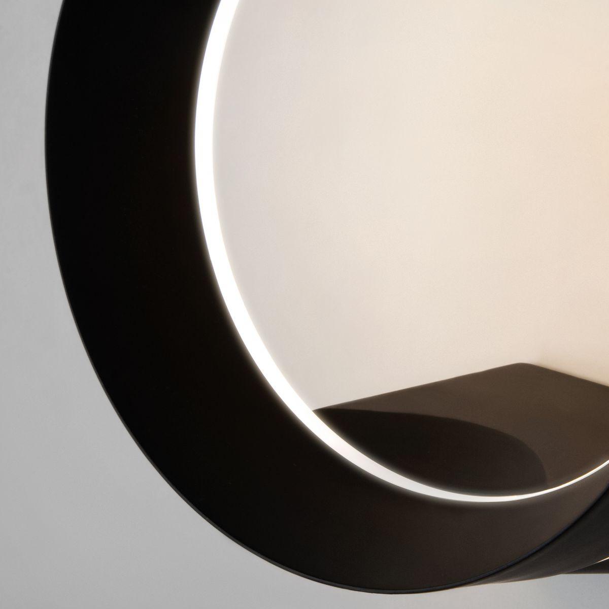 фото уличный настенный светодиодный светильник elektrostandard ring 1710 techno led черный a054933 | 220svet.ru