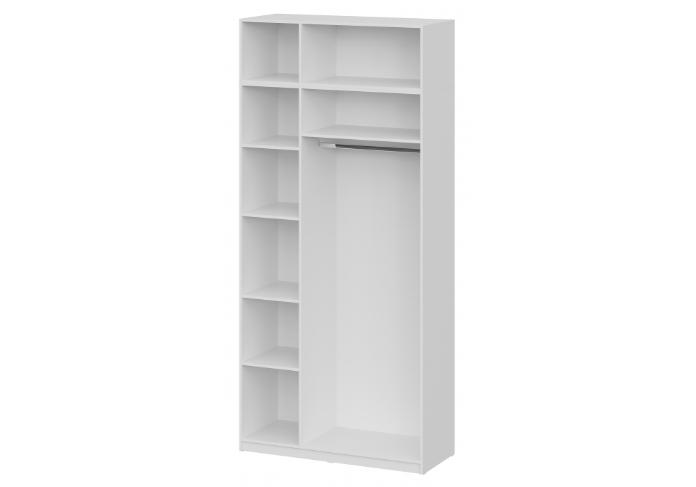 фото шкаф комплектация 2 woodville даиго с антресолью белый текстурный 676149 | 220svet.ru