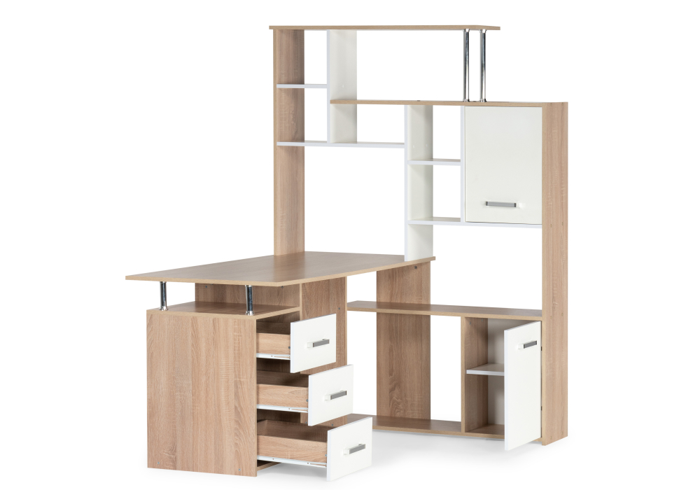 фото компьютерный стол woodville кс15 правый дуб сонома 328694 | 220svet.ru