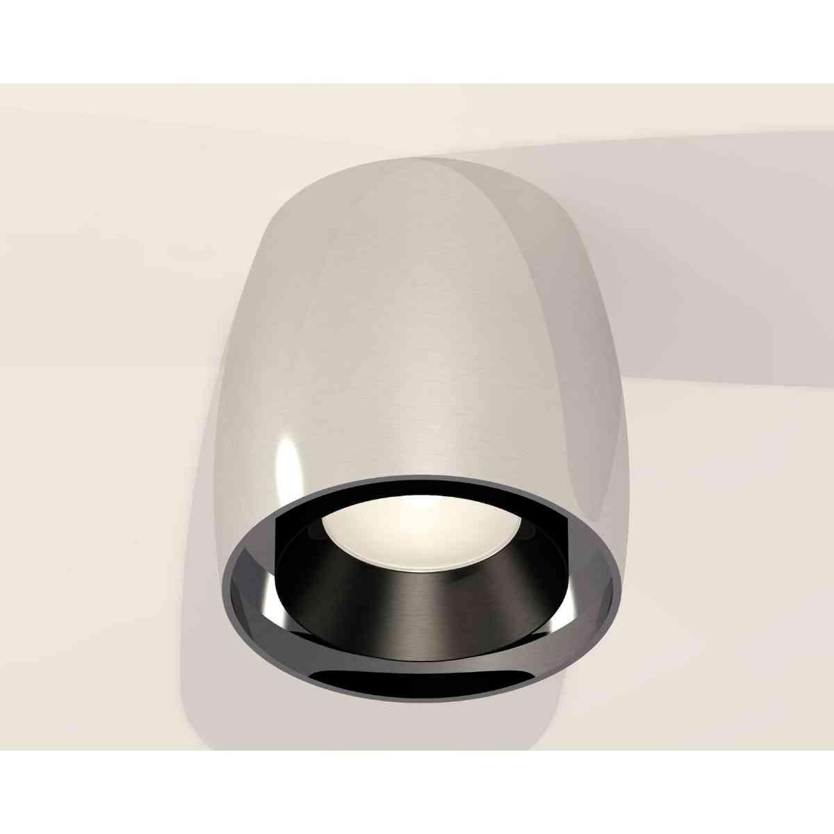 фото комплект накладного светильника ambrella light techno spot xs1143001 psl/pbk серебро полированное/черный полированный (c1143, n7031) | 220svet.ru
