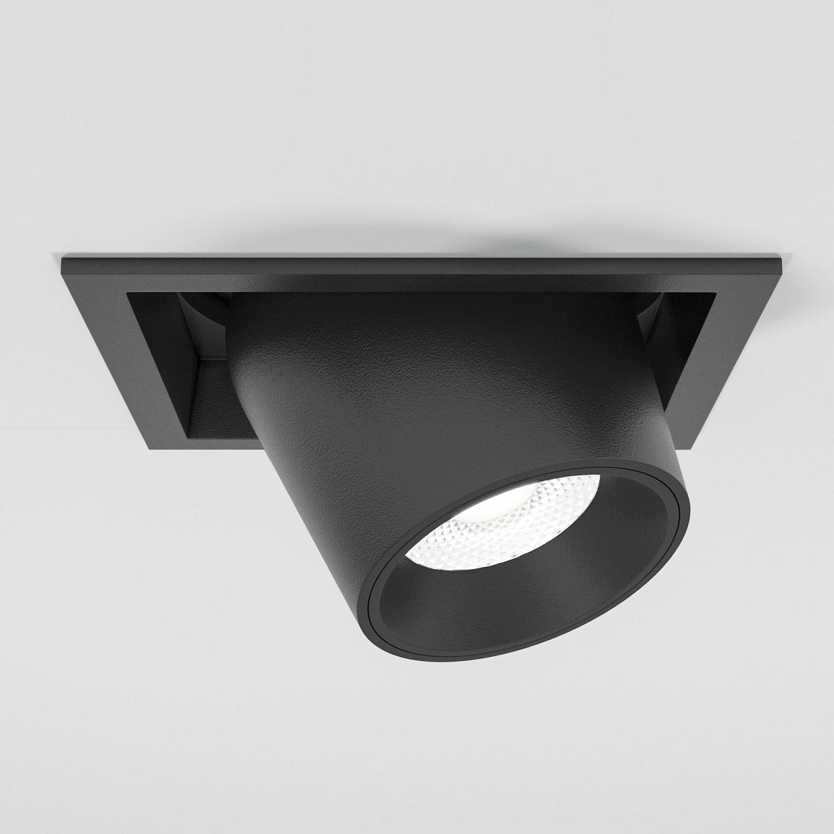 фото встраиваемый светодиодный светильник elektrostandard 25087/led 8w 4000k черный a063994 | 220svet.ru