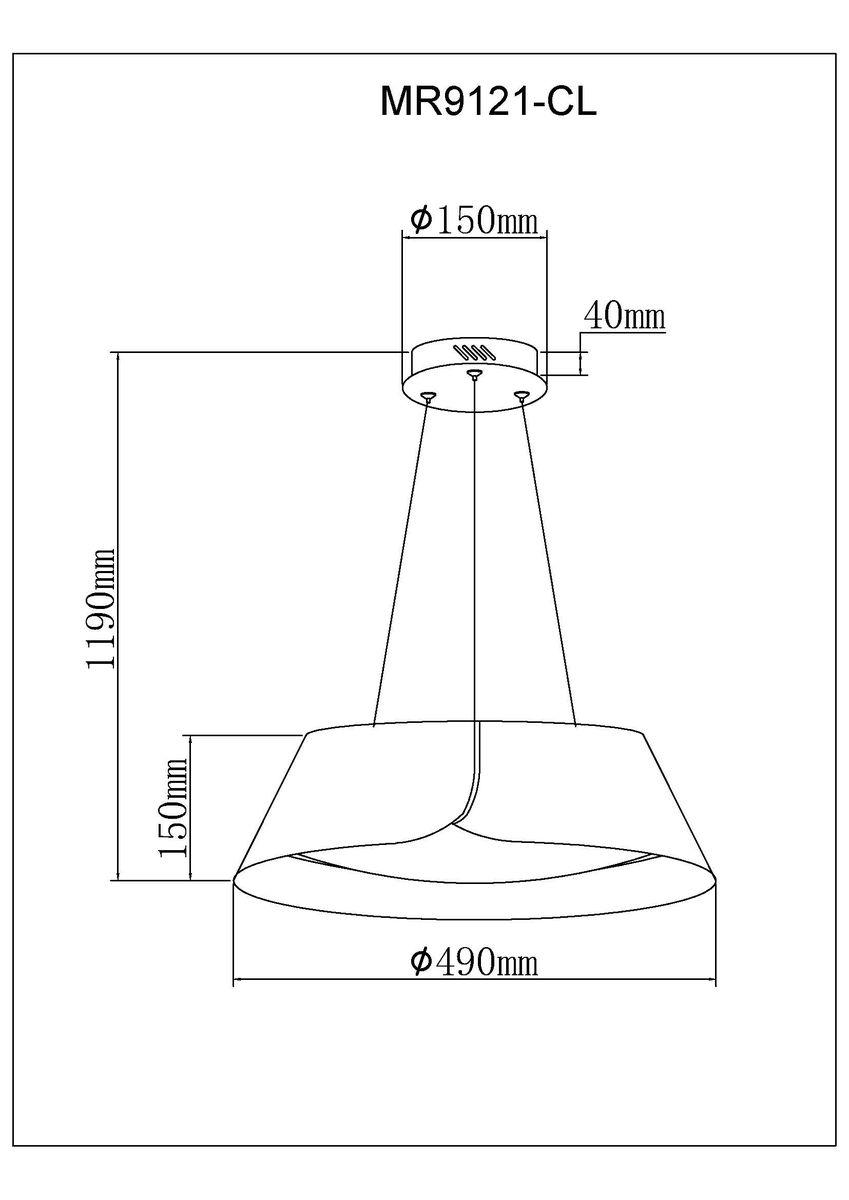 фото подвесной светодиодный светильник myfar ceiling cordelia mr9121-cl | 220svet.ru