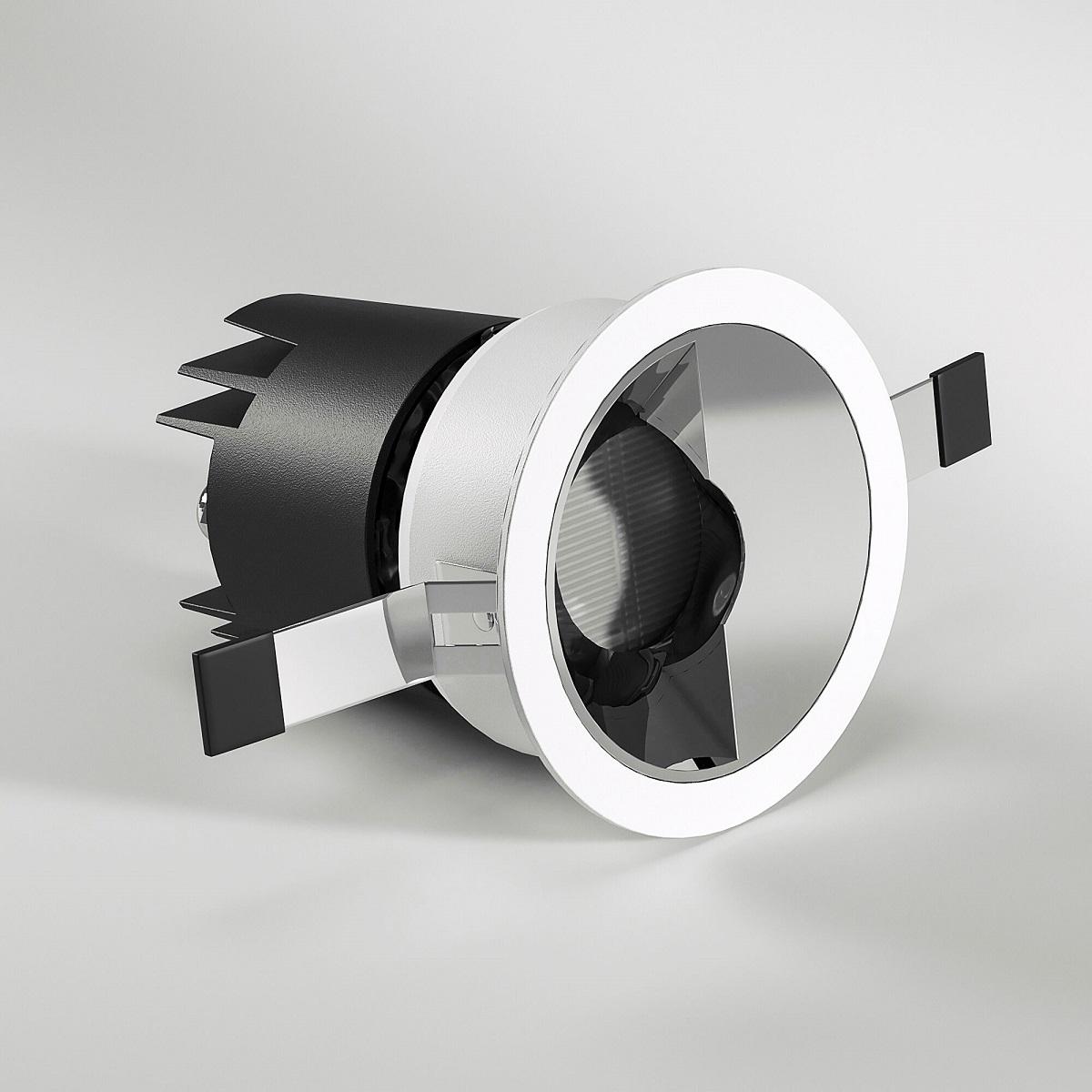 фото встраиваемый светодиодный светильник elektrostandard 25090/led 10w 3000k белый/хром a064612 | 220svet.ru