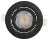 Миниатюра фото светильник светодиодный встраиваемый эра kl led 25a-5 3k bk 5вт 3000к круглый поворотный черный б0068164 | 220svet.ru