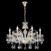 Миниатюра фото подвесная люстра crystal lux monica sp8 gold | 220svet.ru