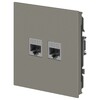 Миниатюра фото розетка эра arktik 16-3108-07 информационная двойная 2xrj45 титан б0070490 | 220svet.ru