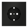 Миниатюра фото накладка для розетки с заземлением voltum s70 vls000608 (черный матовый) | 220svet.ru