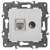 Миниатюра фото розетка комбинированная rj45+tv эра 14-3110-01 б0034314 | 220svet.ru