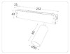 Миниатюра фото трековый светодиодный светильник ambrella light track system magnetic 220v gl1201 | 220svet.ru