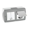 Миниатюра фото выключатель - розетка mono electric octans ip20 двухклавишный - 2к+з с крышкой бело-серый 104-020001-187 | 220svet.ru