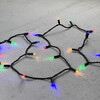 Миниатюра фото гирлянда нить с колпачком 10м разноцветная 220в, 100 led, провод черный пвх, ip65 ltc pst100cap-11-2m | 220svet.ru