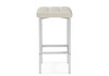 Миниатюра фото барный стул woodville лофт кож.зам. линкольн белый / белый матовый 614937 | 220svet.ru