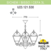 Миниатюра фото подвесной уличный светильник fumagalli sichem/cefa 3l u23.120.s30.vxe27 | 220svet.ru