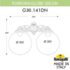 Миниатюра фото светильник уличный настенный fumagalli porpora/g300 g30.141.000.vxe27dn | 220svet.ru