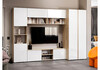 Миниатюра фото стеллаж woodville алетра дуб крафт серый / глянец белый 580874 | 220svet.ru