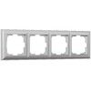 Миниатюра фото рамка из поликарбоната на 4 поста werkel fiore серебряный w0042206 | 220svet.ru
