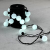 Миниатюра фото гирлянда «шарики» 5м белая 220в, диаметр шарика 40мм, 20 led, провод черный каучук, ip65 ltc hb20-1-2w | 220svet.ru
