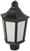 Миниатюра фото садово-парковый светильник эра «ника» нбу 06-60-003 60вт черный белое основание матовый б0061158 | 220svet.ru