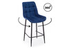 Миниатюра фото барный стул поворотный woodville челси 360 синий (zd 798) / черный np 632580 | 220svet.ru