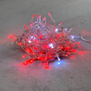 Миниатюра фото гирлянда нить 10м красная с мерцанием белого диода 220в, 100 led, провод прозрачный пвх, ip54 ltc pst100blw-10-2r | 220svet.ru