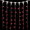 Миниатюра фото гирлянда занавес 2 x 3 м красный 220в, 600 led, провод прозрачный пвх, ip54 ltc pcl602-10-2r | 220svet.ru